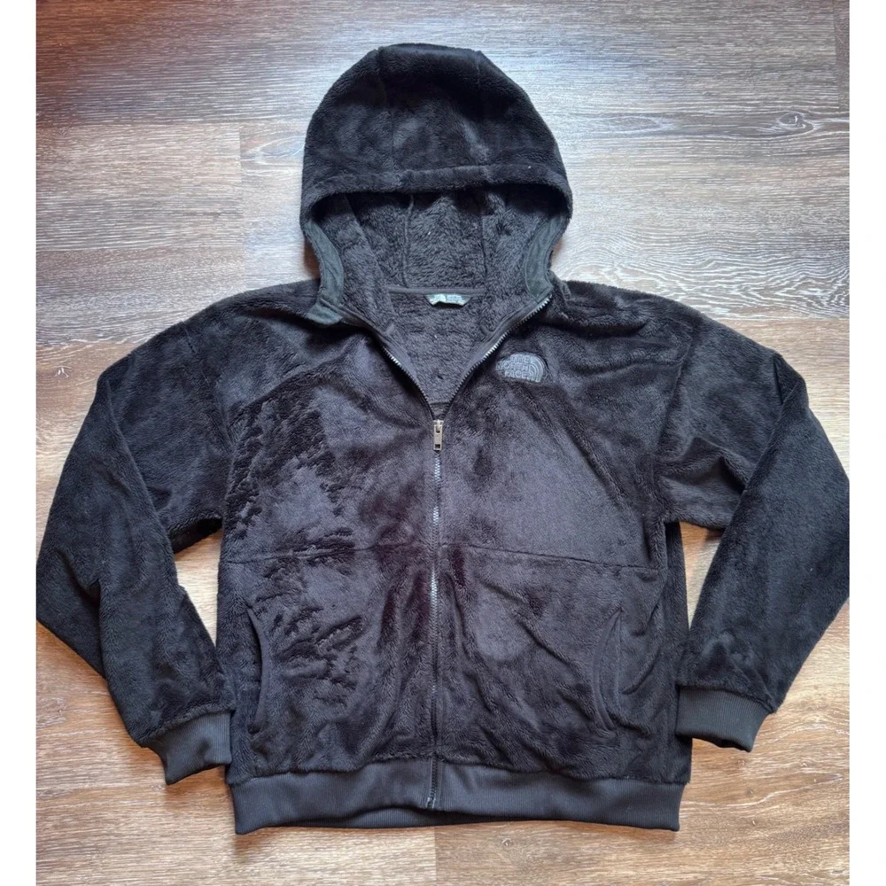 The North Face Girls Osito Full Zip Fleece Hoodie Black XXL 18/20